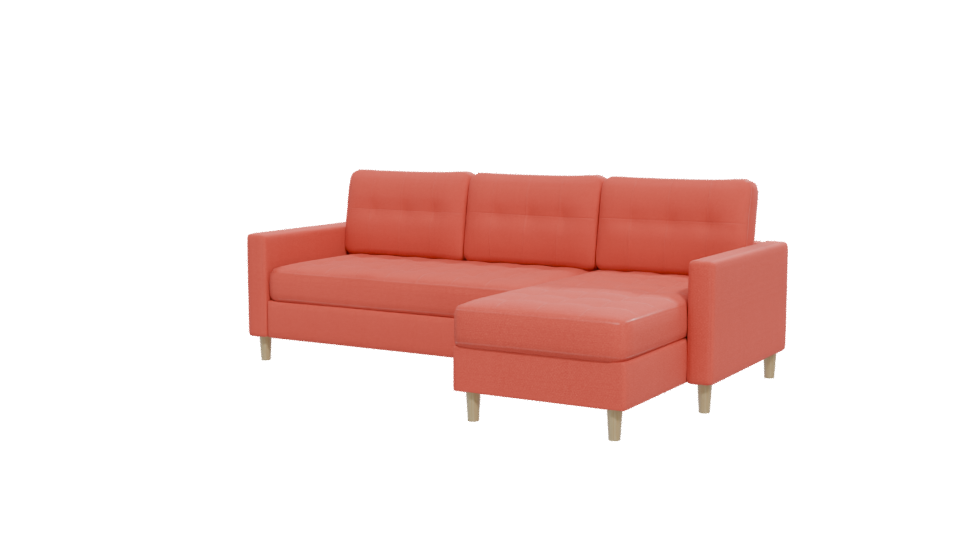 Contemporary Fabric Sectional Sofa 3D Model - Professional 3D Model Render 12