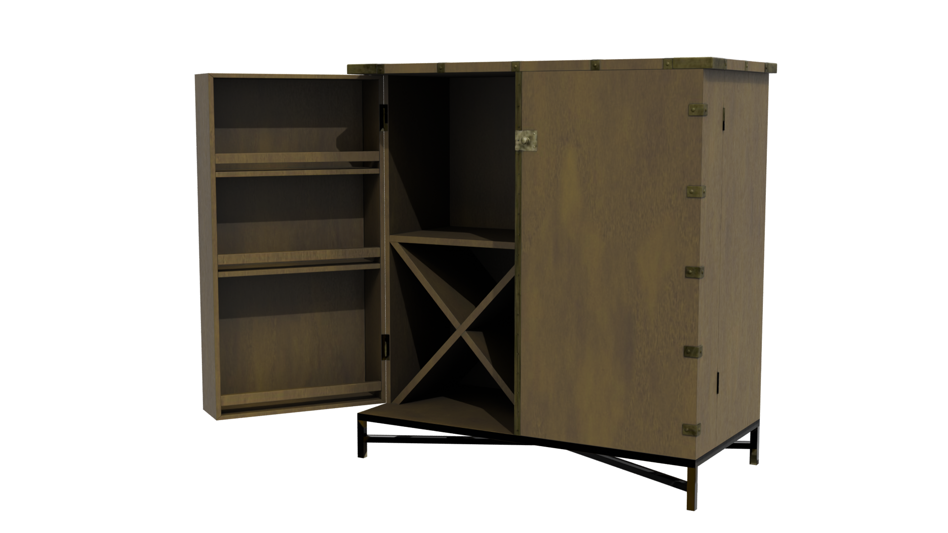 Basement Home Bar Facundo 3D Model - Professional 3D Model Render 21