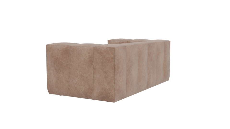 Stylish Leather Sofa Model - Professional 3D Model Render 3