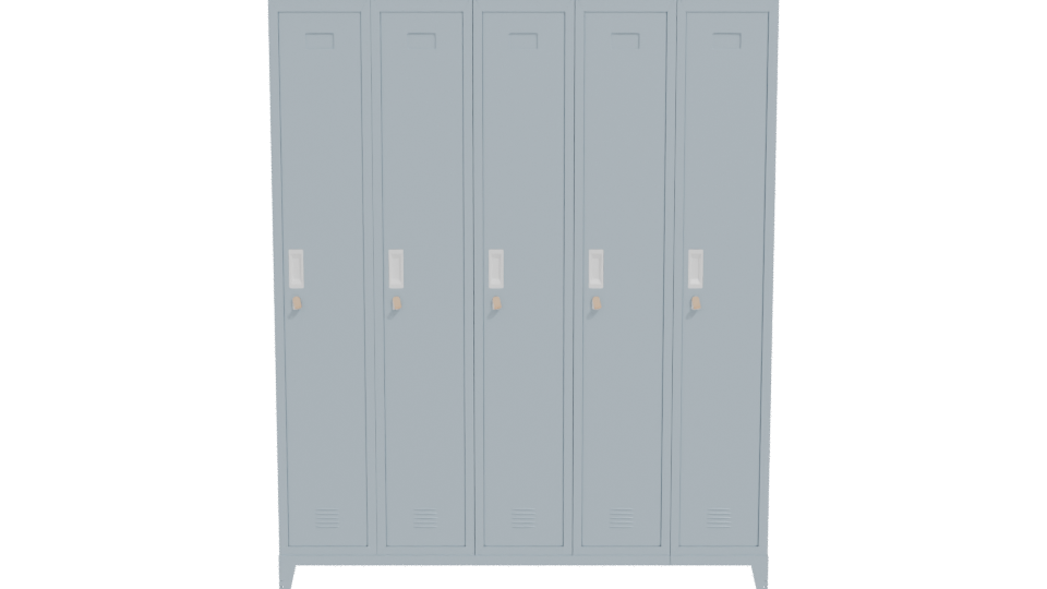 Industrial Metal Locker Unit 3D - Professional 3D Model Render 11