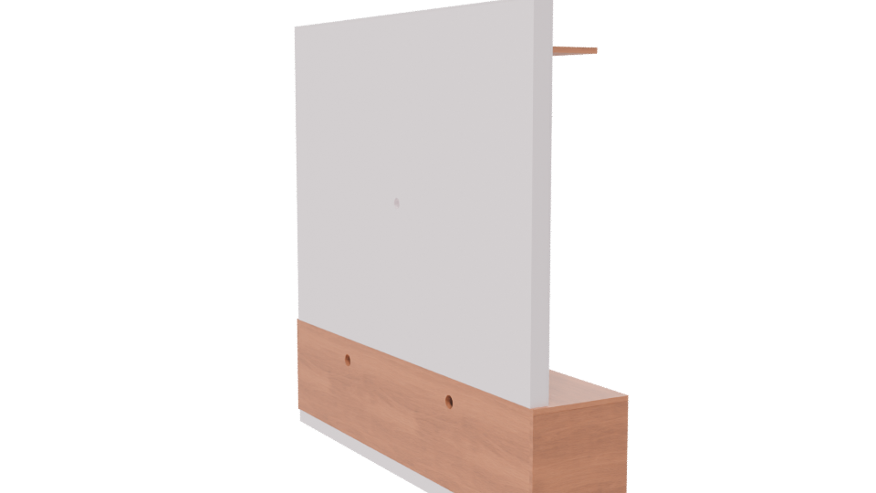 Stylish Wooden TV Unit Model - Professional 3D Model Render 7