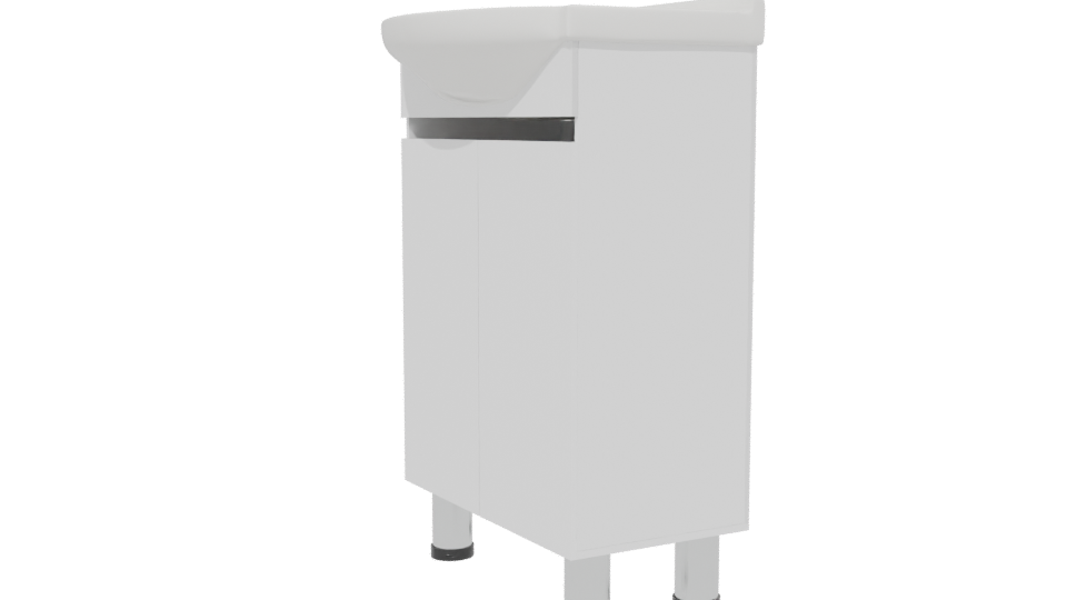 Minimalist White Kitchen Cabinet 3D Model - Professional 3D Model Render 13