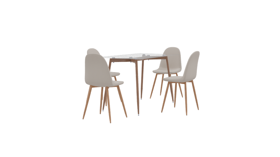Stylish Dining Table Set 3D - Professional 3D Model Render 9