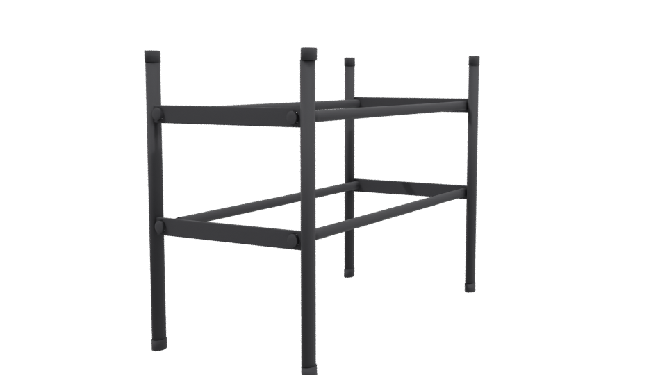 Industrial Metal Frame Table 3D - Professional 3D Model Render 3