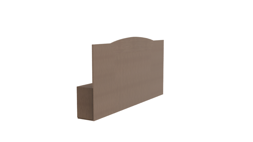 Stylish Wooden Headboard Model - Professional 3D Model Render 3