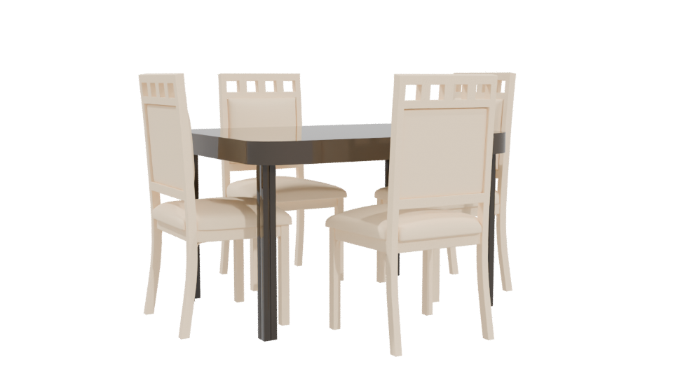 Stylish Dining Table Set 3D - Professional 3D Model Render 4
