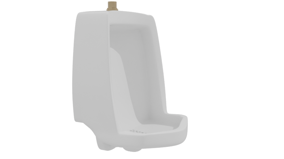 Ceramic Wall-Mounted Urinal Model - Professional 3D Model Render 9
