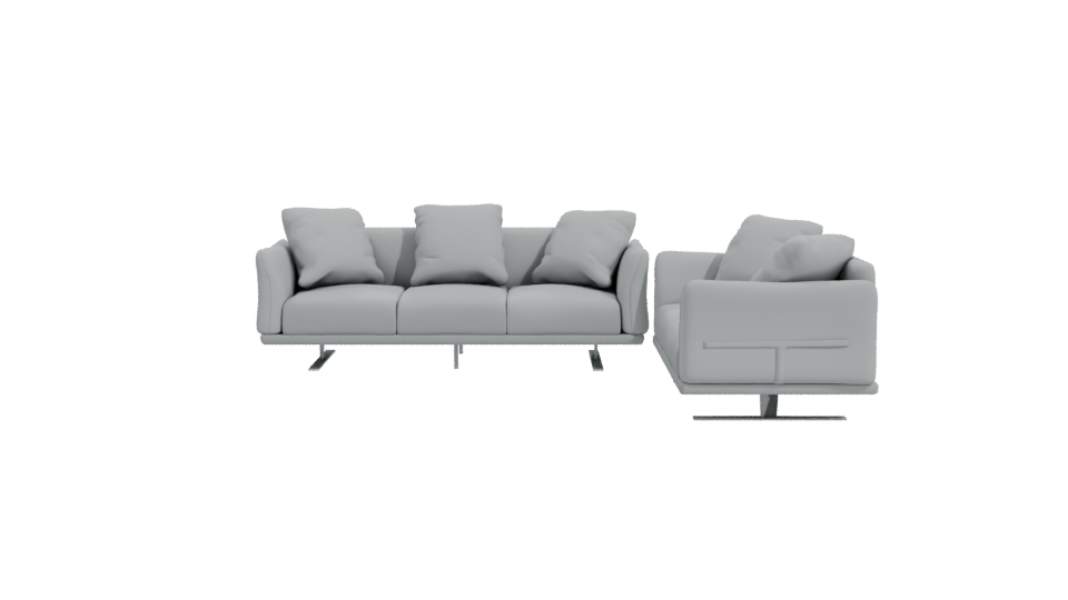 Contemporary Sectional Sofa Model - Professional 3D Model Render 11