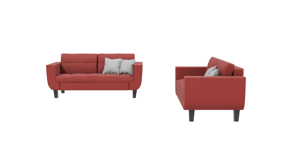 Elegant Modern Sofa Set 3D Model - Professional 3D Model Render 2