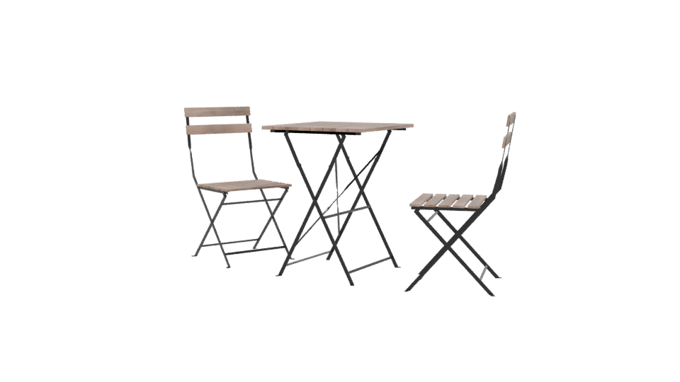 Stylish Outdoor Bistro Table and Chairs Set 3D Model - Professional 3D Model Render 12