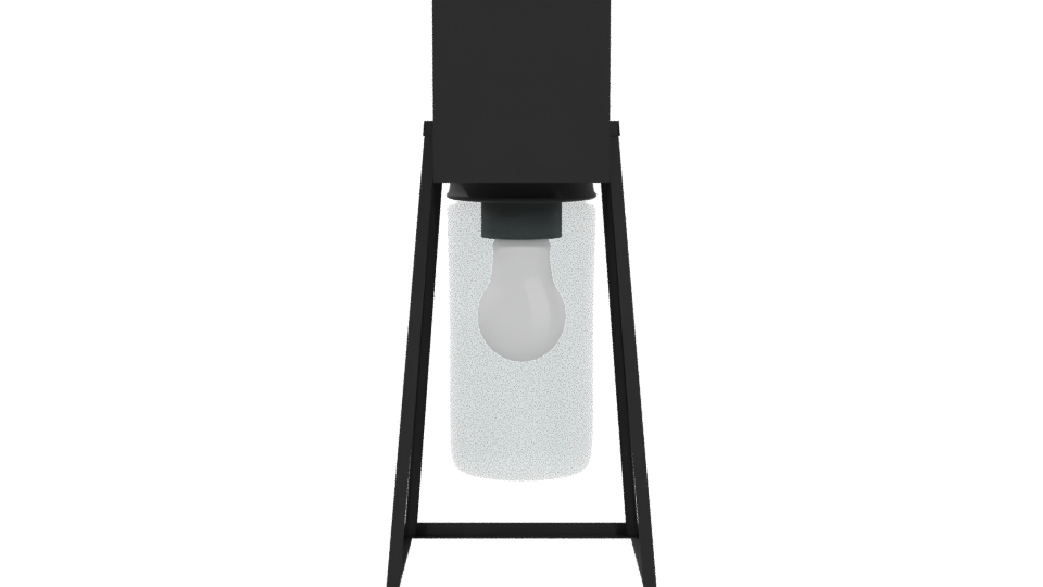 Industrial Glass Lantern Model - Professional 3D Model Render 5