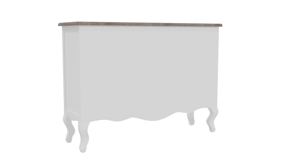 Chic Vintage Sideboard with Intricate Detailing - Professional 3D Model Render 4