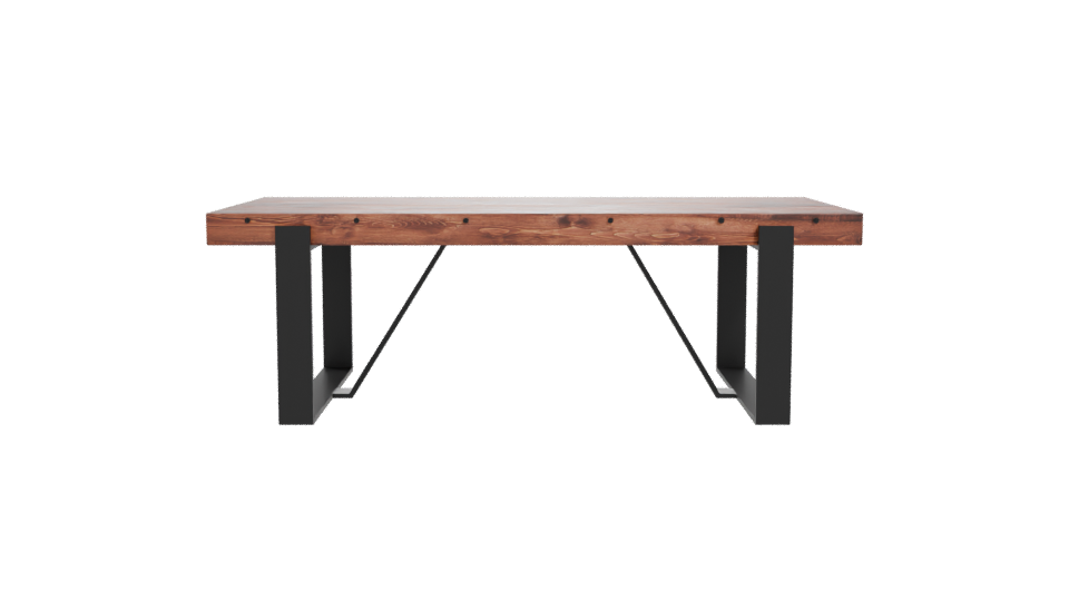 Stylish Wooden Dining Table 3D - Professional 3D Model Render 11