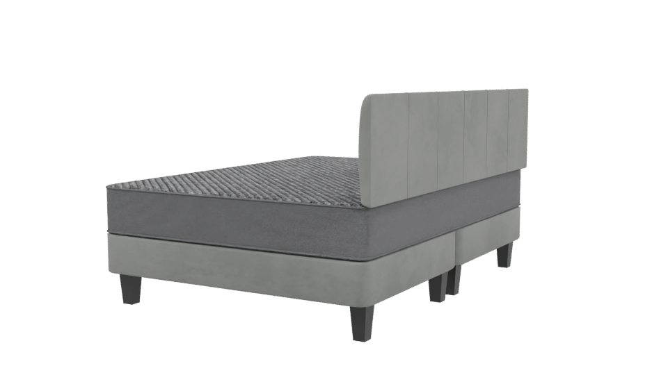 Elegant Bed with Headboard 3D - Professional 3D Model Render 3