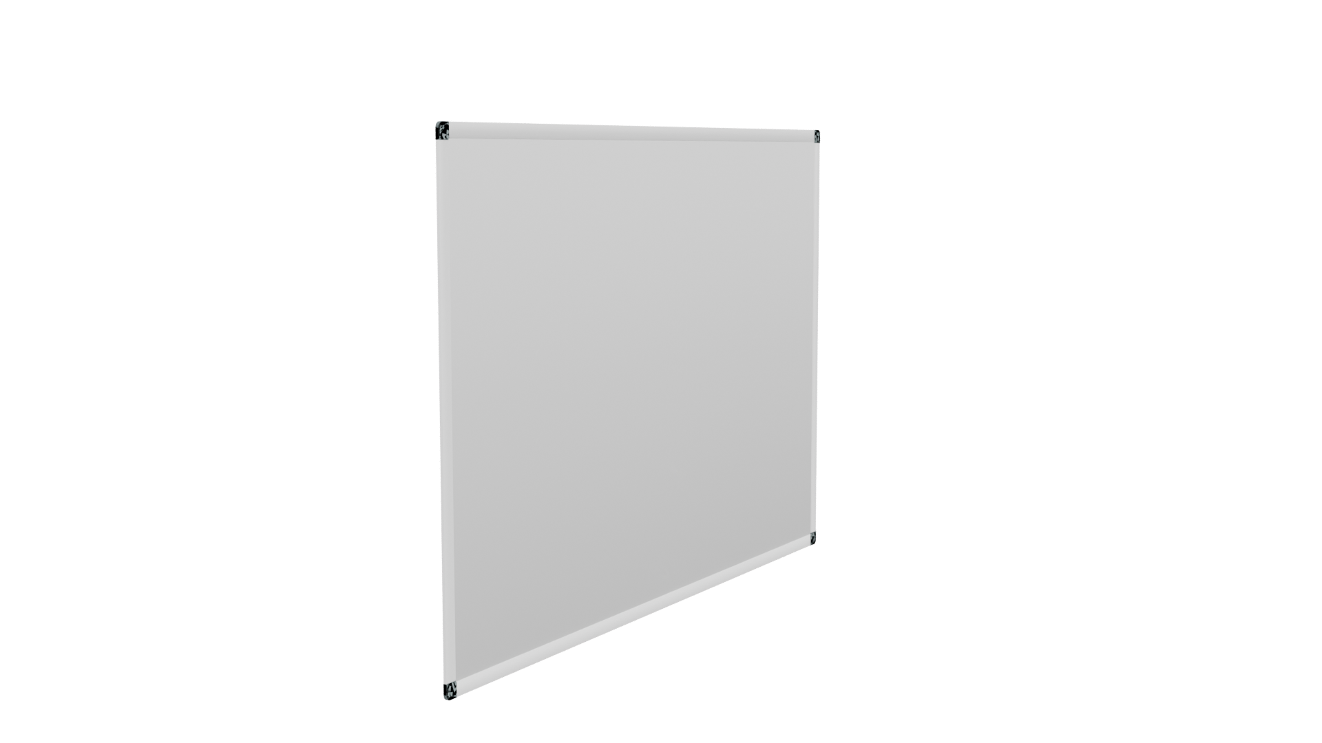 Minimalist Blank Display Board 3D - Professional 3D Model Render 3