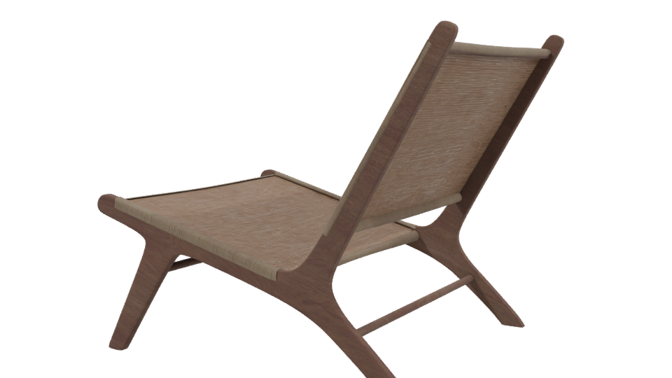 Stylish Minimalist Lounge Chair 3D - Professional 3D Model Render 3