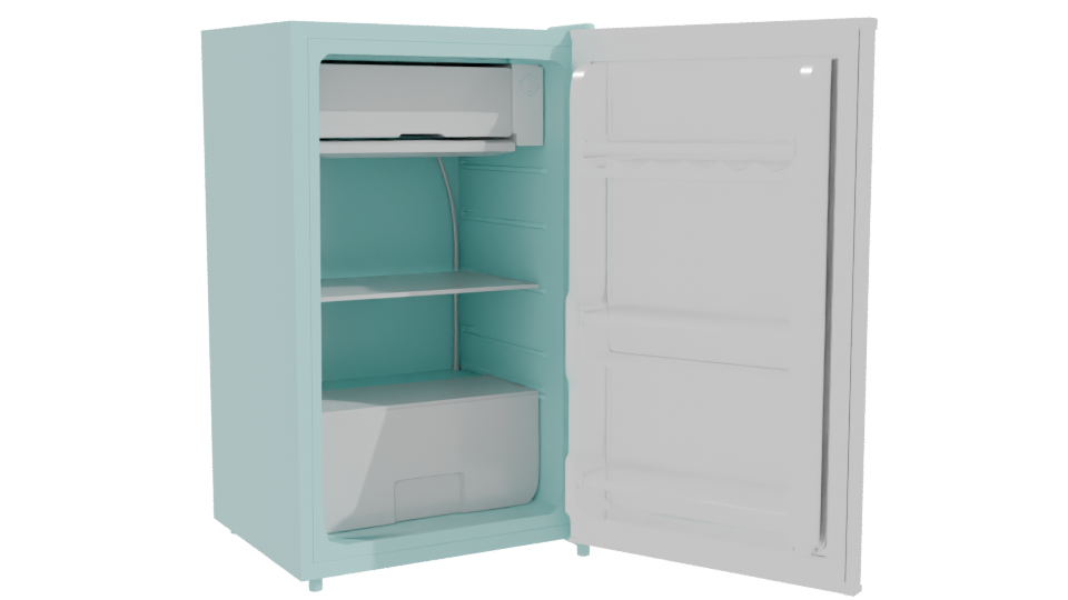 Compact Refrigerator Interior Model - Professional 3D Model Render 10