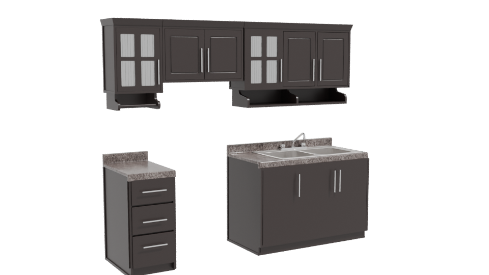 Stylish Modern Kitchen Set 3D - Professional 3D Model Render 10