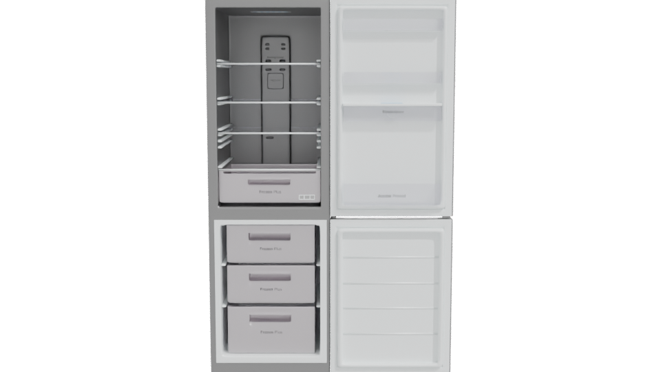 Stylish Dual Door Refrigerator Model - Professional 3D Model Render 11
