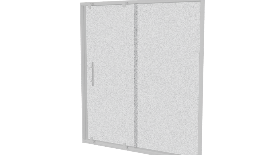 Stylish Glass Shower Door Model - Professional 3D Model Render 6
