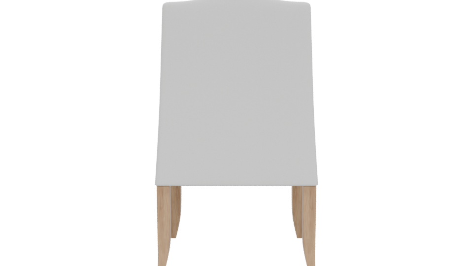 Elegant White Dining Chair Model - Professional 3D Model Render 5