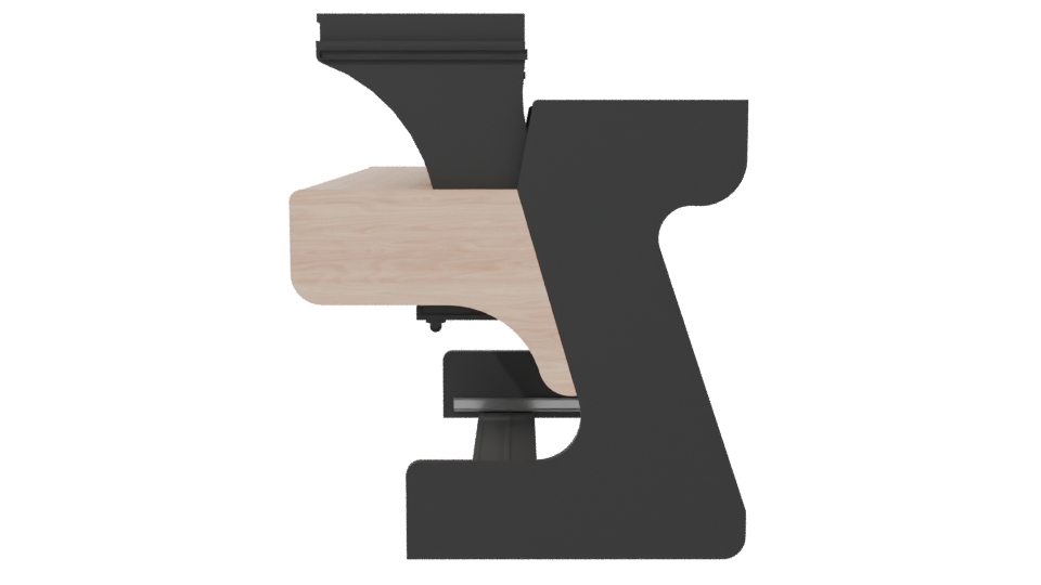 Contemporary Office Desk Model - Professional 3D Model Render 2