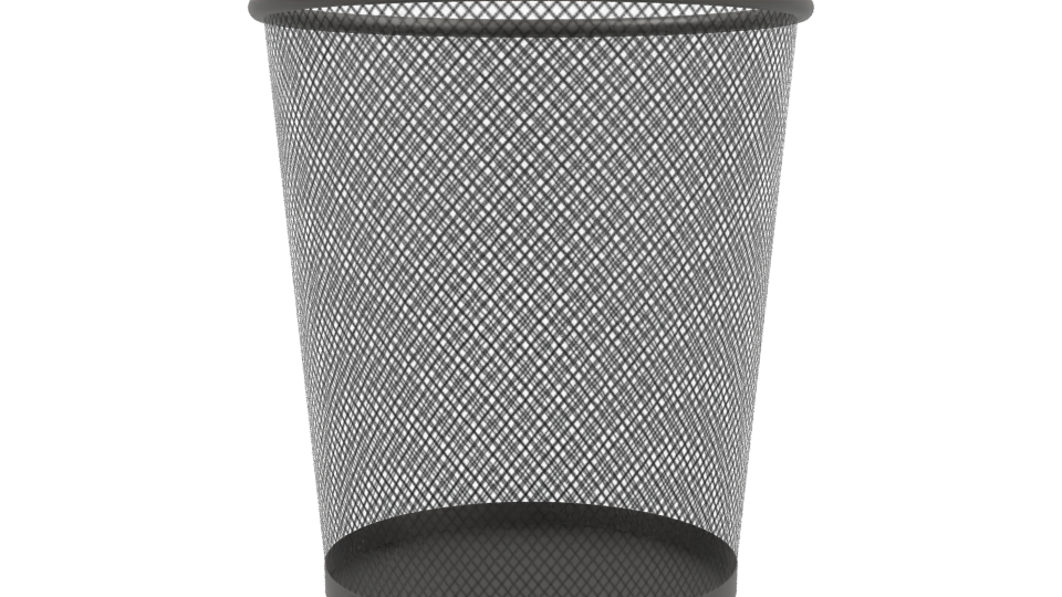 Stylish Wire Mesh Wastebasket 3D Model - Professional 3D Model Render 3