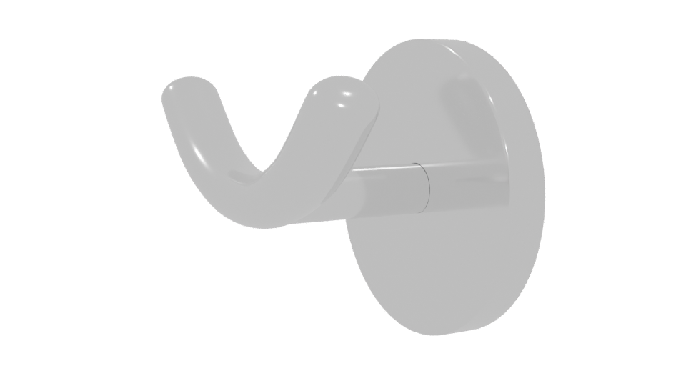 Stylish Wall-Mounted Hook 3D - Professional 3D Model Render 4