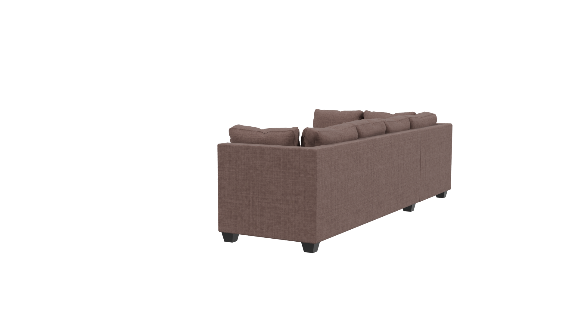 Contemporary L-Shaped Fabric Sofa 3D Model - Professional 3D Model Render 3