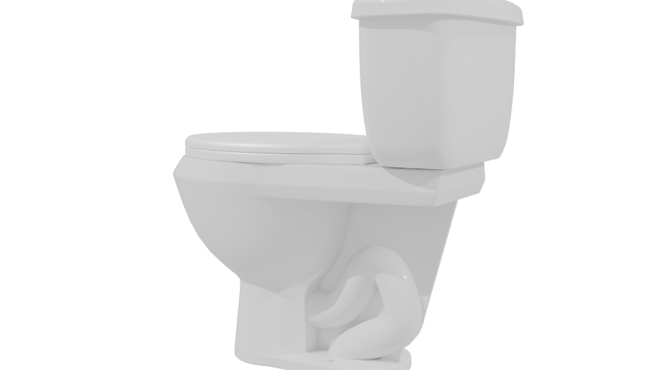 Stylish Bathroom Toilet Model - Professional 3D Model Render 3