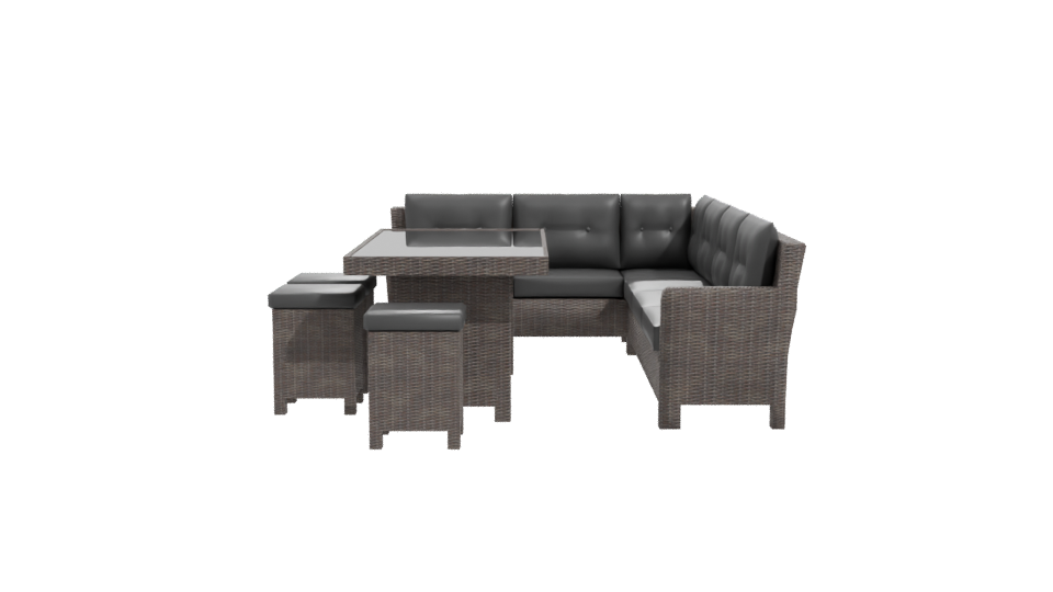 Stylish Outdoor Lounge Set 3D Model - Professional 3D Model Render 11
