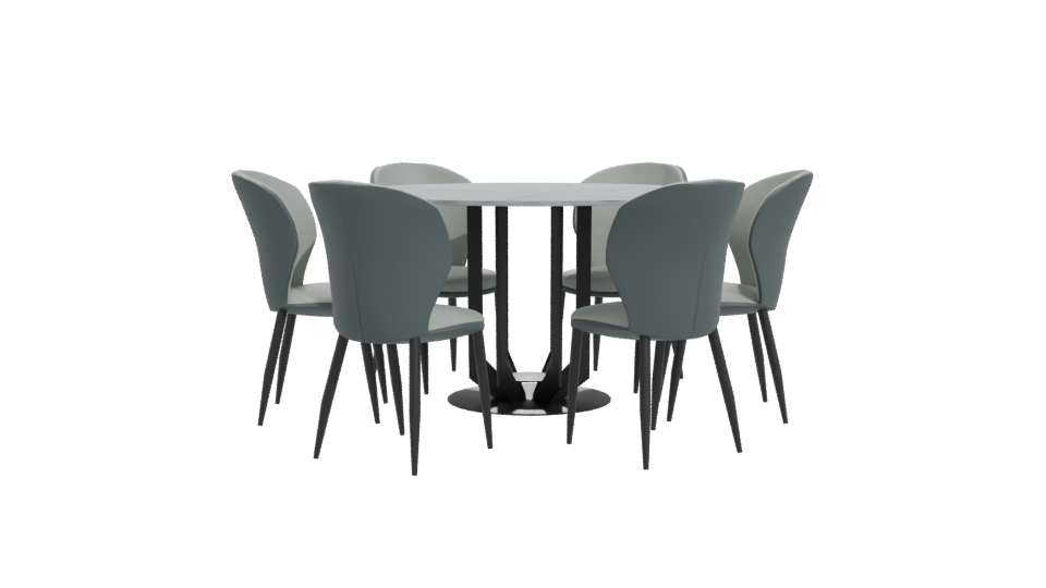 Stylish Dining Table Set 3D - Professional 3D Model Render 11