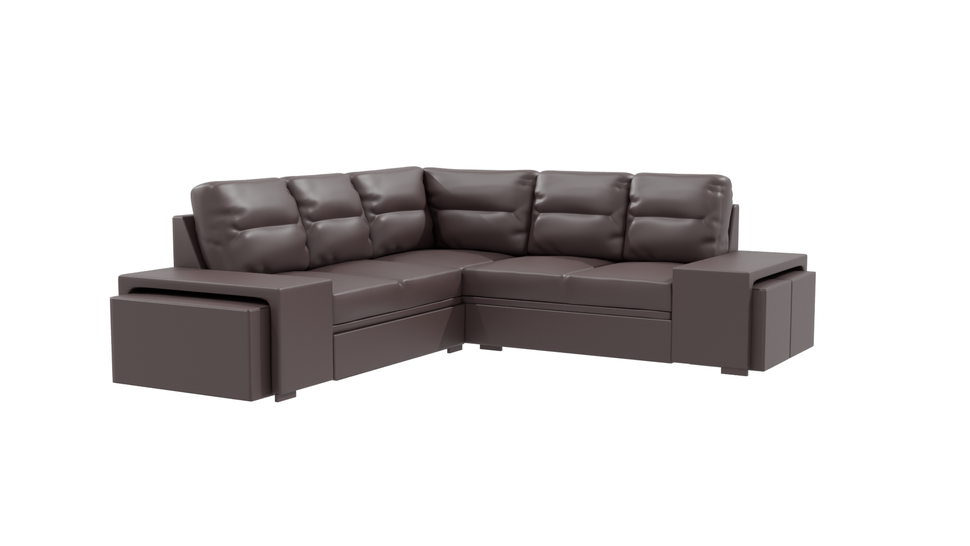 Contemporary Modular Sofa Set 3D Model - Professional 3D Model Render 9