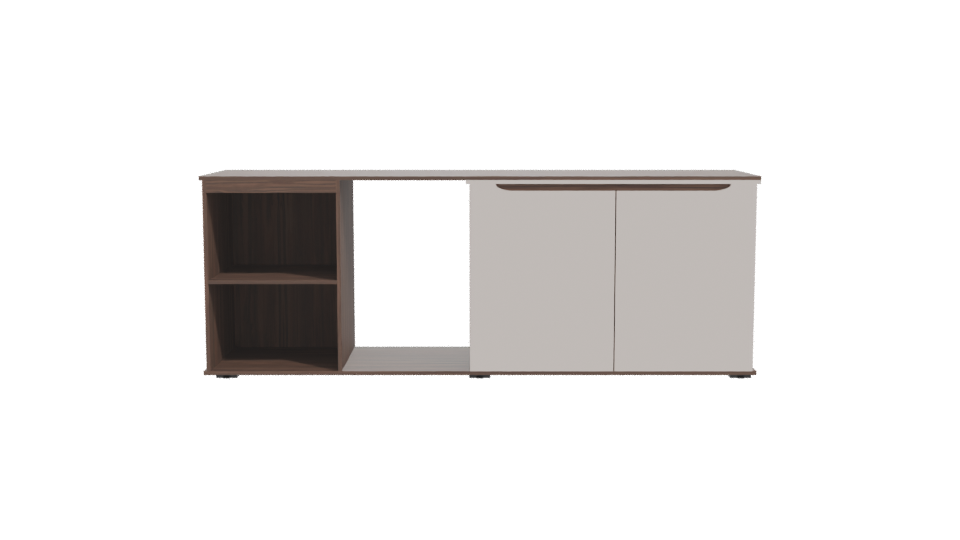 Modern Minimalist TV Console Unit - Professional 3D Model Render 11