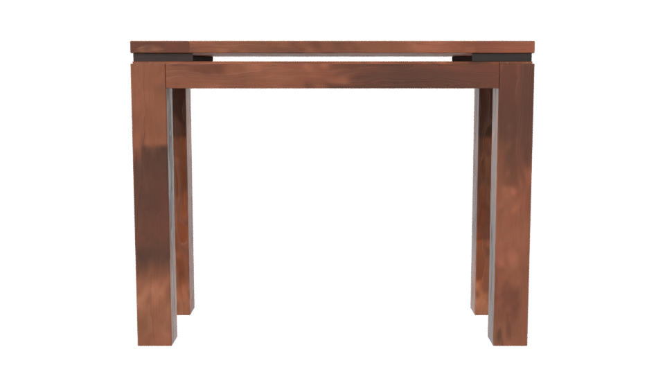 Rustic Wooden Farmhouse Table 3D Model - Professional 3D Model Render 2