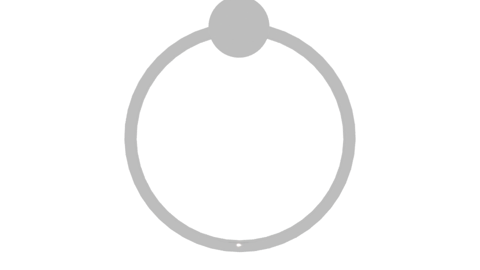 Elegant Circular Wall Ring 3D - Professional 3D Model Render 5