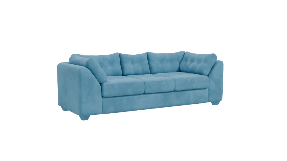 Sofa 3C Levante Blue Fabric Model - Professional 3D Model Render 10