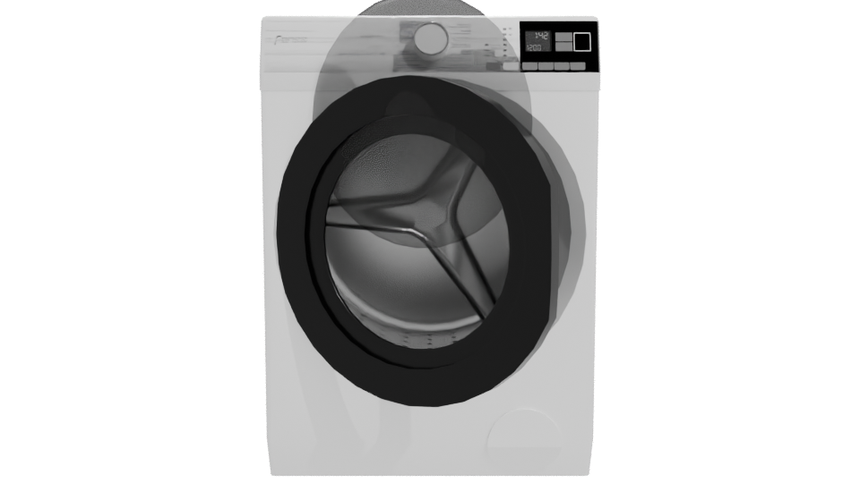 Stylish Front-Loading Dryer 3D Model - Professional 3D Model Render 11