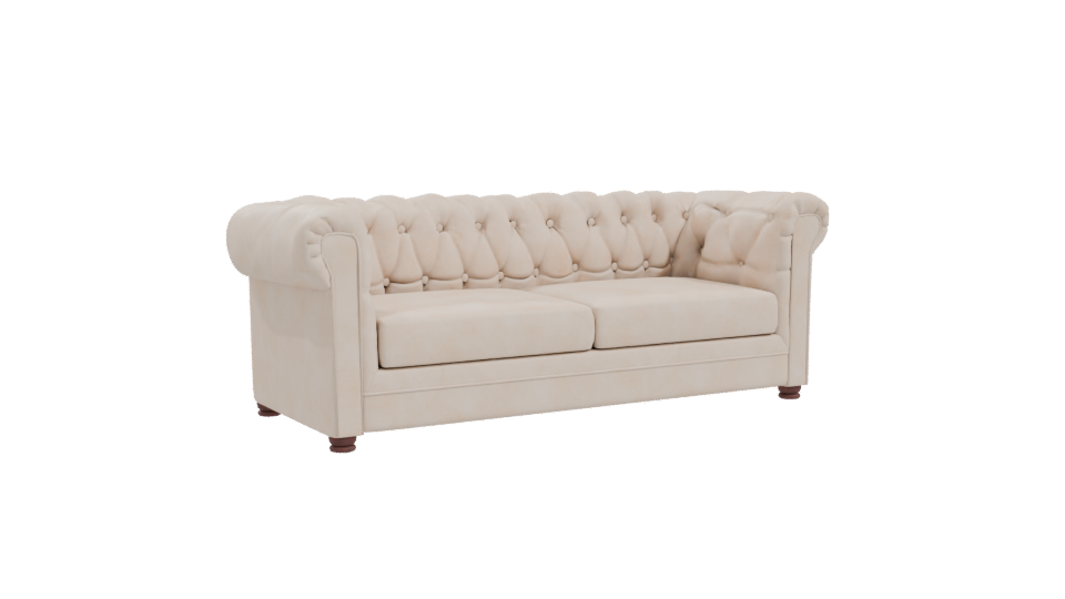 Elegant Chesterfield Sofa 3D Model - Professional 3D Model Render 10