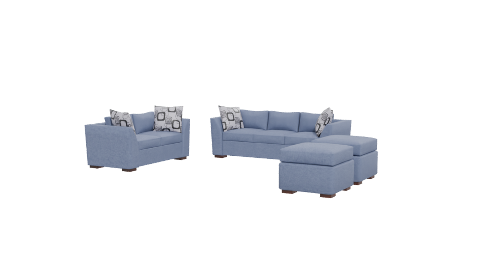 Modern Sofa Set 3D Model - Professional 3D Model Render 12