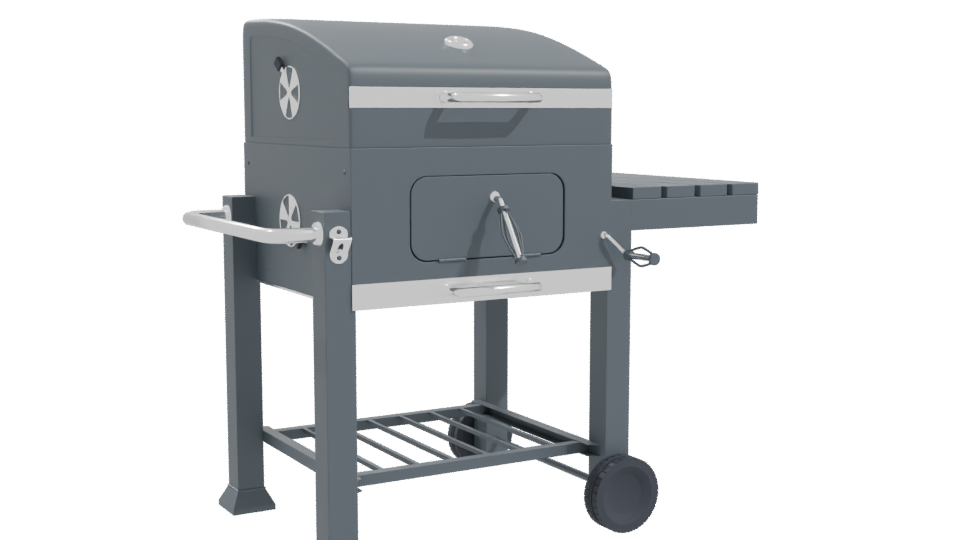 Stylish Outdoor BBQ Grill Model - Professional 3D Model Render 10
