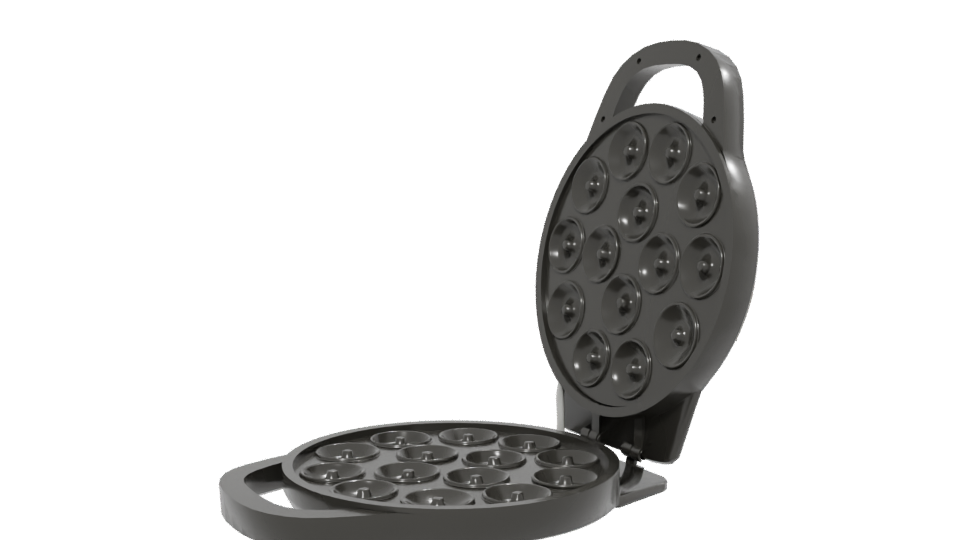 Multi-Cavity Donut Maker 3D - Professional 3D Model Render 13