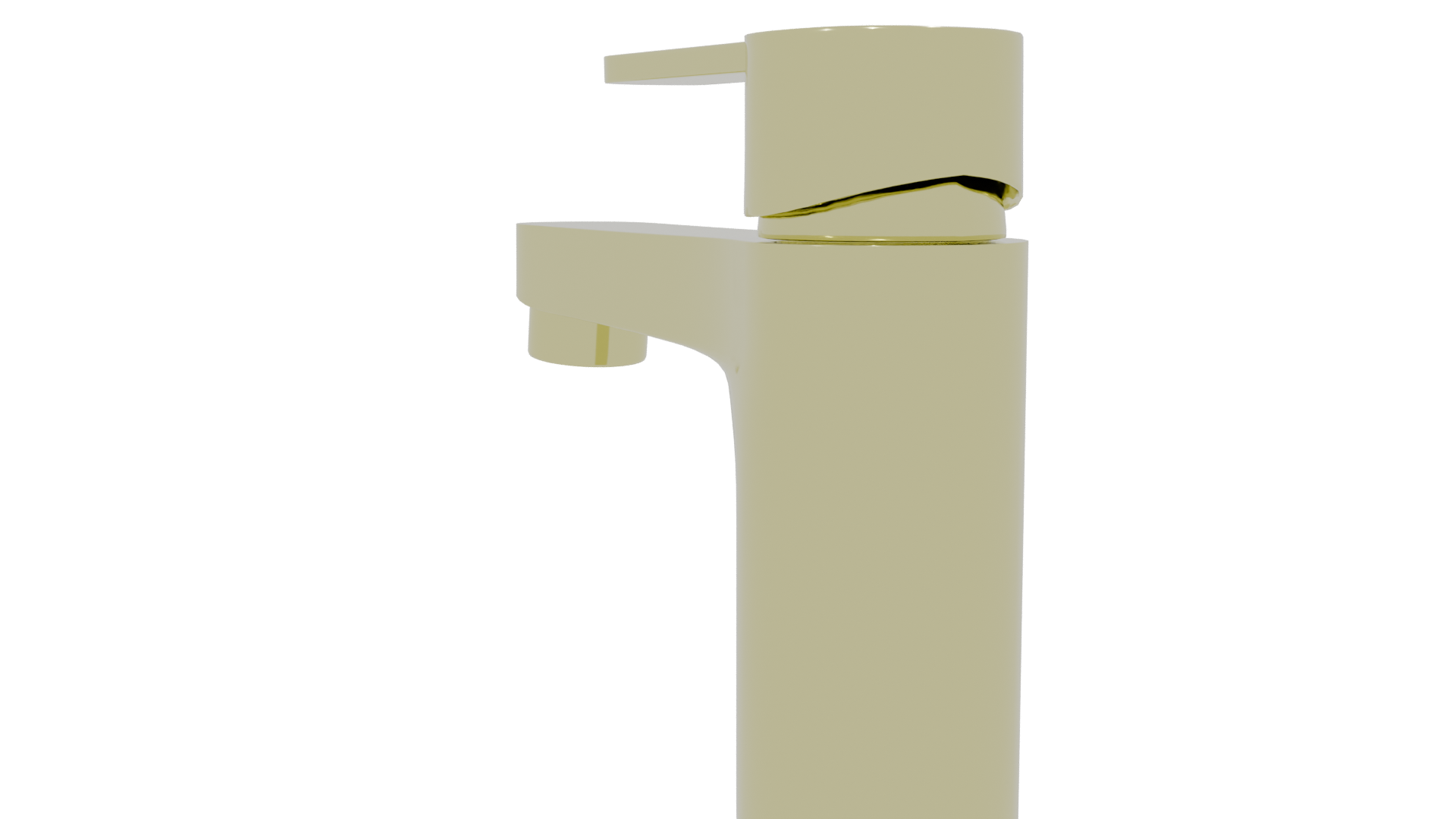 Gold Bathroom Faucet 3D Model - Professional 3D Model Render 7