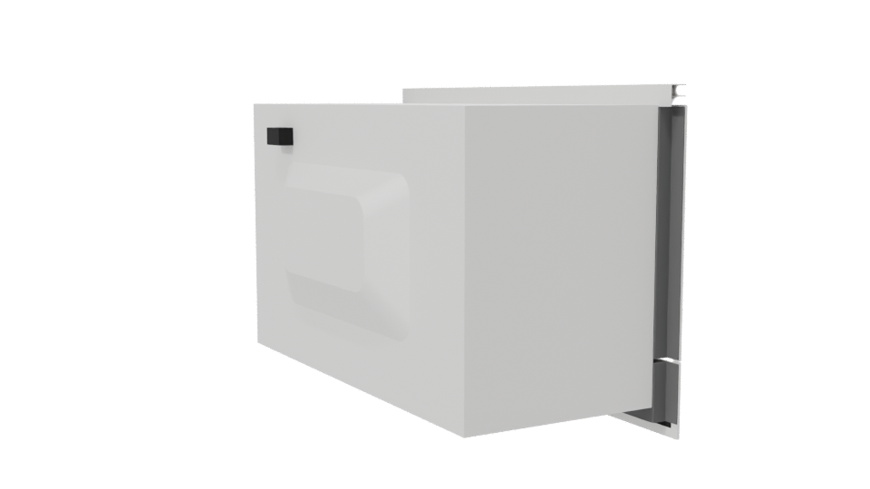 Sleek Wall-Mounted Microwave 3D - Professional 3D Model Render 7