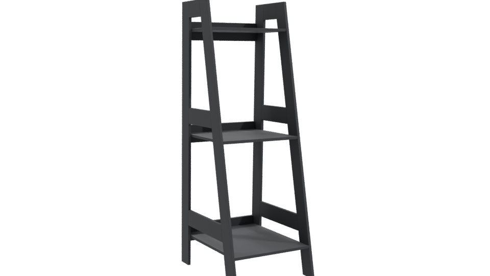 Minimalist Black Shelving Unit 3D - Professional 3D Model Render 10