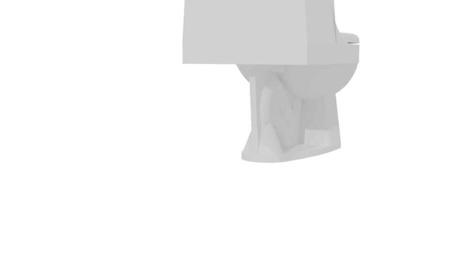 Minimalist Ceramic Toilet Model - Professional 3D Model Render 6