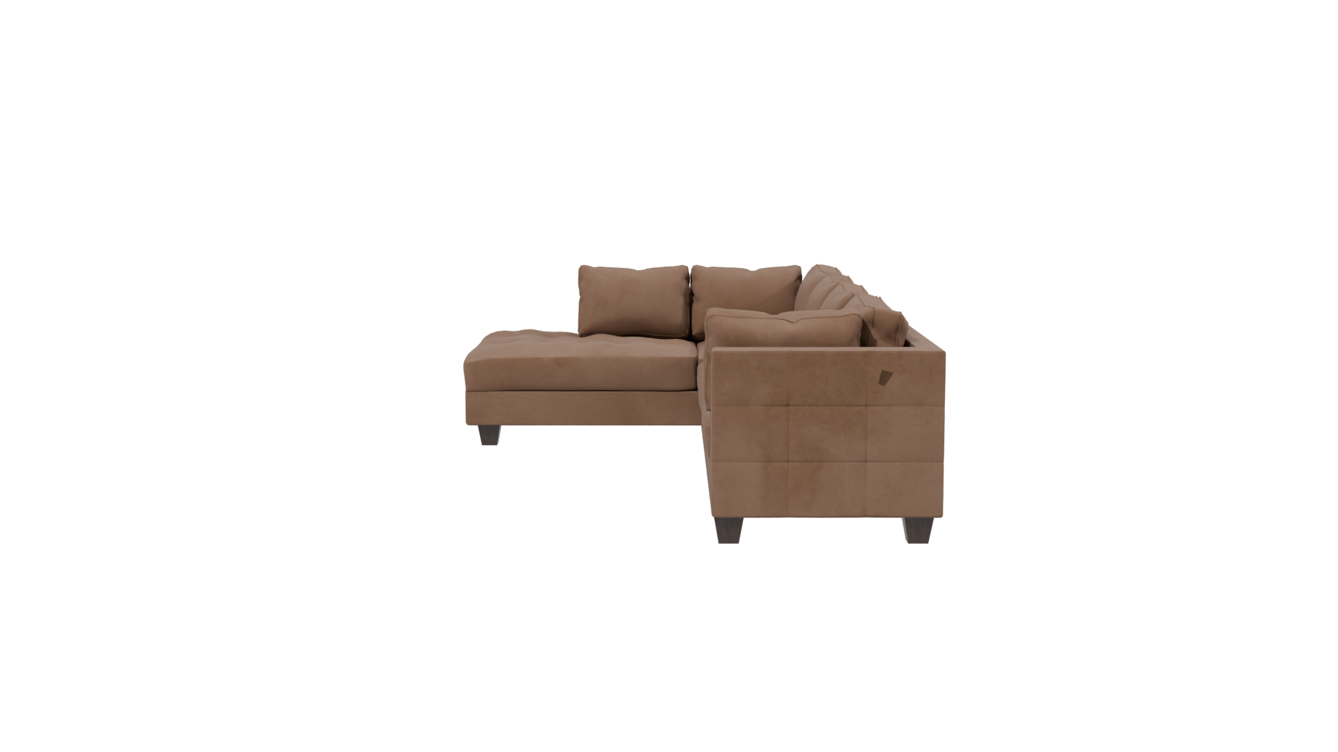 Stylish L-Shaped Sofa Model - Professional 3D Model Render 2