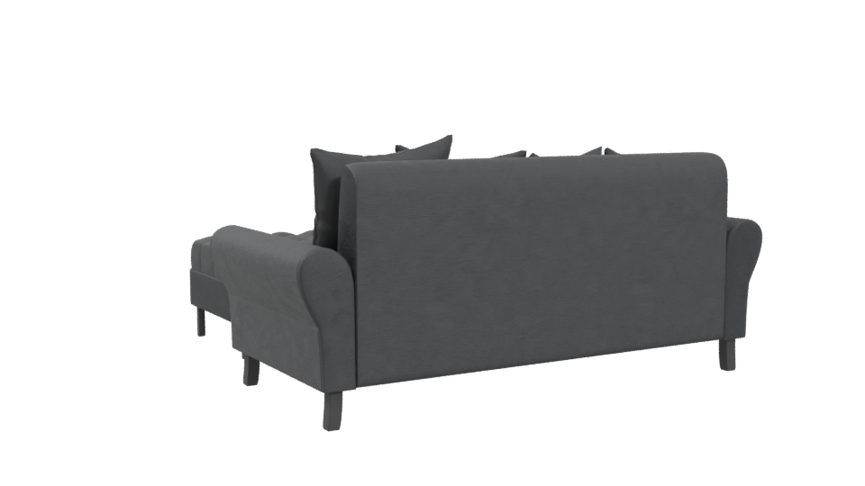 Modern Sofa with Poufs 3D - Professional 3D Model Render 4