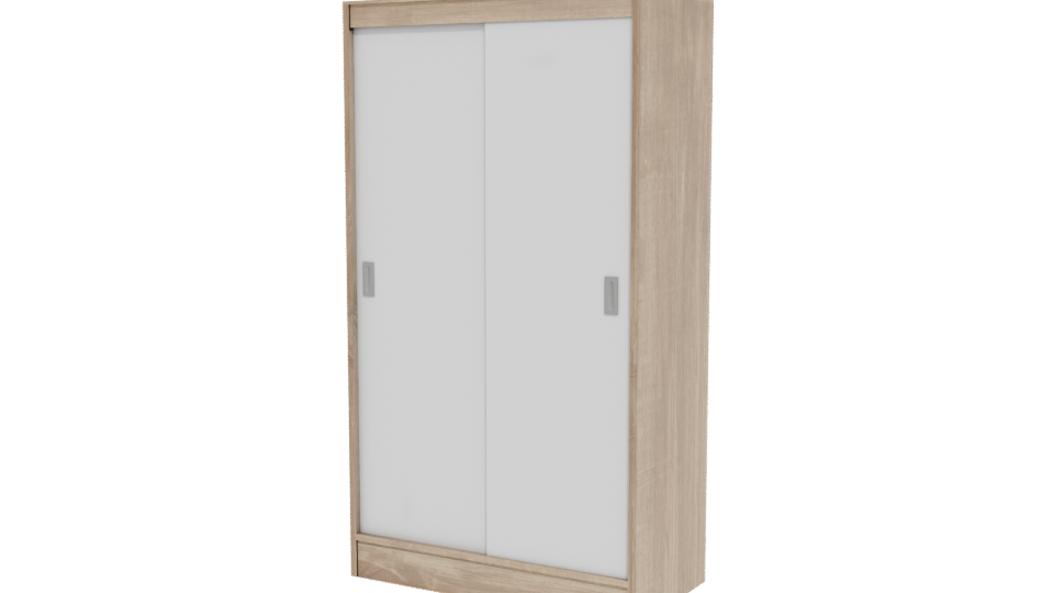 Minimalist Modern Sliding Door Wardrobe 3D Model - Professional 3D Model Render 12