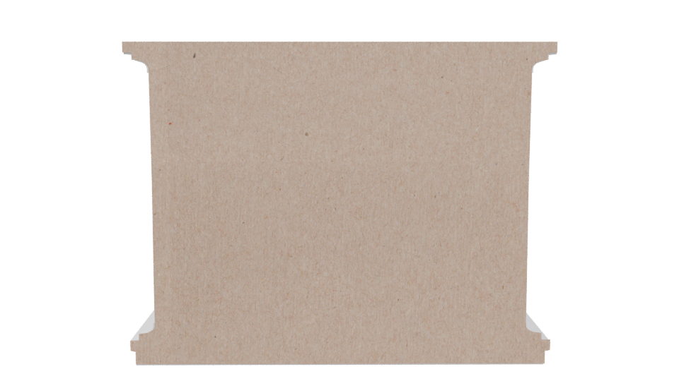 Elegant Two-Drawer Nightstand 3D - Professional 3D Model Render 5